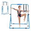 Bara gimnastica pliabila pentru copii, max 63 kg, Inaltime reglabila 914-1321 mm, Albastra, Otel