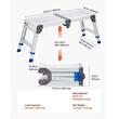 Scara tip platforma, portabila si pliabila, Aluminiu, 1 x treapta, max 227 kg, Inaltime reglabila 60-508 mm, anti-derapanta