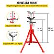 Suport pentru tevi cu cap in V, max 12 inch, Portabil, Inaltime reglabila 71-132 cm, capacitate 2 tone