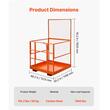 Platforma de lucru tip cusca pentru stivuitor, 1225 x 1148 mm, Capacitate max 635 kg, Otel carbon