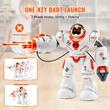 Robot inteligent interactiv, Telecomanda, USB, 300 x 135 x 355 mm, 2 moduri de miscare si 24 de expresii, 50 actiuni