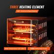 Cuptor electric profesional pentru Pizza cu diametru 356 mm, Inox, 1800 W, Etaj dublu, Temperatura reglabila 50-350 ° C, Timp coacere reglabil