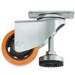 Set 4 roti pivotante cu inaltime reglabila, 3", max 82 kg / roata, ABS si Otel