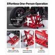 Cric hidraulic pentru motociclete, capacitate max 680 kg, Inaltime 115-385 mm, fixare chingi cu clichet