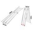 Rampa mobila pentru incarcare /descarcare, capacitate maxima 340 Kg, Aluminiu, 2260 x 305 x 50 mm