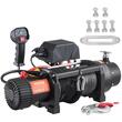 Troliu electric cu franghie sintetica, Vevor 12V, capacitate 5900 kg, Lungime cablu 26 m, Telecomanda WiFi, IP67