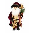 Decoratiune Mos Craciun, Inaltime 30 cm, Tinuta Bordo, Decoratiuni aurii