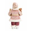 Decoratiune Mos Craciun, Inaltime 30 cm, Tinuta Roz, Decoratiuni aurii