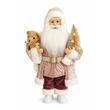 Decoratiune Mos Craciun, Inaltime 45 cm, Tinuta Roz, Decoratiuni aurii