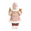 Decoratiune Mos Craciun, Inaltime 60 cm, Tinuta Roz, Decoratiuni aurii