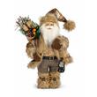 Decoratiune Mos Craciun, Inaltime 30 cm, Tinuta Maro/Gri, Decoratiuni felinar si sac cadouri