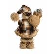 Decoratiune Mos Craciun, Inaltime 30 cm, Tinuta Maro/Gri, Decoratiuni felinar si sac cadouri
