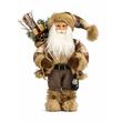 Decoratiune Mos Craciun, Inaltime 45 cm, Tinuta Maro/Gri, Decoratiuni felinar si sac cadouri