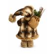 Decoratiune Mos Craciun, Inaltime 45 cm, Tinuta Maro/Gri, Decoratiuni felinar si sac cadouri