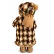 Decoratiune Mos Craciun, Inaltime 90 cm, Tinuta Maro/Gri, Decoratiuni felinar si sac cadouri