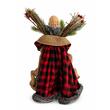 Decoratiune Ingeras, Inaltime 45 cm, Tinuta Rosu/Maro/Gri