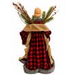 Decoratiune Ingeras, Inaltime 60 cm, Tinuta Rosu/Maro/Gri