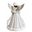 Decoratiune Ingeras cu aripi, Inaltime 45 cm, Tinuta Alb/Argintiu