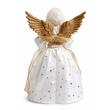 Decoratiune Ingeras cu aripi, Inaltime 45 cm, Tinuta Alb/Auriu