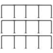 Set 3 suporturi pentru rafturi  Vivatechnix Industrial, 34 x 136 cm, capacitate 100 kg, fara blaturi