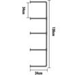 Set 3 suporturi pentru rafturi  Vivatechnix Industrial, 34 x 136 cm, capacitate 100 kg, fara blaturi