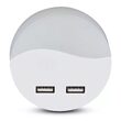 Lampa de veghe cu senzor de lumina, 3000K, 2xUSB, 10 lm