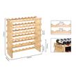 Raft pentru 48 de sticle de vin, Vivatechnix Modular, 765 x 775 x 250 mm, Lemn bambus
