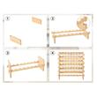 Raft pentru 48 de sticle de vin, Vivatechnix Modular, 765 x 775 x 250 mm, Lemn bambus