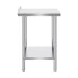 Masa de lucru Inox, pentru preparare alimente, 610x610x914 mm, 1 x rafturi