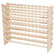 Raft modular pentru 96 sticle de vin, Stivuibil, Lemn, 8 Niveluri, 1130 x 290 x 962 mm