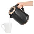 Fierbator electric cordless, Capacitate 1.7 l, Putere 2200 W, Filtru anticalcifiere detasabil si lavabil, Turnare fara picurare, Negru