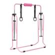 Bara gimnastica pliabila pentru copii, max 63 kg, Inaltime reglabila 914-1321 mm, saltea, 2 x inele, Roz