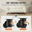 Set 4 roti pivotante cu inaltime reglabila, 2.5", max 250 kg / roata, ABS si Otel