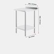 Masa de lucru Inox, pentru preparare alimente, 610x610x914 mm, 1 x rafturi