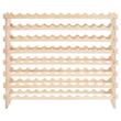 Raft modular pentru 96 sticle de vin, Stivuibil, Lemn, 8 Niveluri, 1130 x 290 x 962 mm