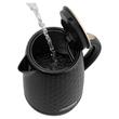 Fierbator electric cordless, Capacitate 1.7 l, Putere 2200 W, Filtru anticalcifiere detasabil si lavabil, Turnare fara picurare, Negru
