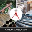 Suport pentru tevi cu cap in V cu 4 role, Portabil, Inaltime reglabila 71-131 cm, capacitate 680 kg
