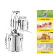 Cazan pentru distilat alcool, Inox, Capacitate 70 l, manometru