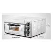 Cuptor electric profesional pentru Pizza cu diametru 356 mm, Inox, 1500 W, 1 x Etaj, Temperatura reglabila sus/jos 50-350 ° C, Timp coacere reglabil