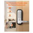 Yala mecanica cu cifru si maner, 14 taste, Blocare automata, Utilizare usa stanga/dreapta, Argintiu, 197 x 118 x 150 mm