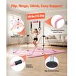 Bara gimnastica pliabila pentru copii, max 63 kg, Inaltime reglabila 914-1321 mm, saltea, 2 x inele, Roz