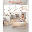 Raft modular pentru 96 sticle de vin, Stivuibil, Lemn, 8 Niveluri, 1130 x 290 x 962 mm