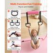 Bara gimnastica pliabila pentru copii, max 63 kg, Inaltime reglabila 914-1321 mm, saltea, 2 x inele, Roz