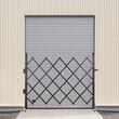 Poarta pliabila acordeon, Otel, Negru, 2 x roti, Latime extinsa 170 cm, Inaltime 126 cm