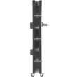 Poarta pliabila acordeon, Otel, Negru, 2 x roti, Latime extinsa 170 cm, Inaltime 126 cm