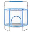 Trambulina pentru copii cu plasa exterioara, diametru 1470 mm, max 120 kg, 36 arcuri, Albastru/Negru, Accesorii hamac, sac box, set baschet