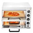 Cuptor electric profesional pentru Pizza cu diametru de 410mm, Inox, 1500 W, 2 x Etaje, Temperatura reglabila 50-350 ° C, Timp reglabil
