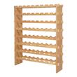 Raft modular pentru 72 sticle de vin, Stivuibil, Lemn, 8 Niveluri, 1130 x 290 x 962 mm