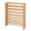 Raft modular pentru 72 sticle de vin, Stivuibil, Lemn, 8 Niveluri, 1130 x 290 x 962 mm