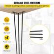 Set 4 x picioare de masa tip ac de par, Inaltime 40.6 cm, Otel, Negru, max 100 kg